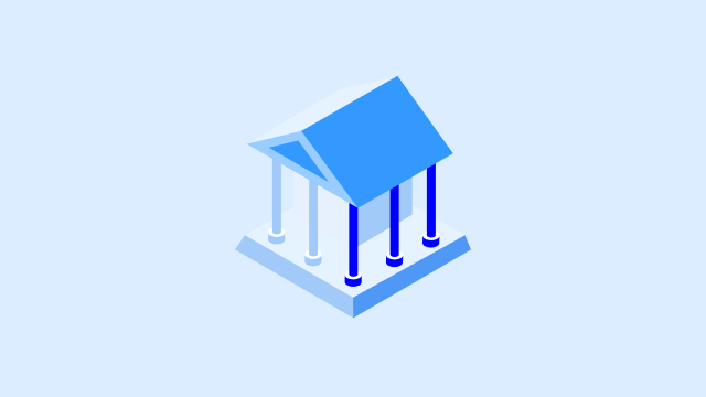 Gazebo bank icon cloud blue 640x360