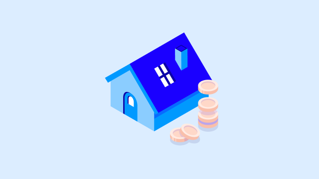 house with money stack icon cloud blue 640x360