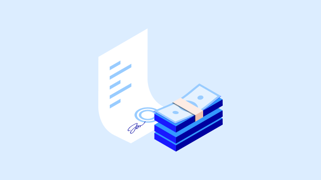 Invoice agreement money cloud blue - 640x360