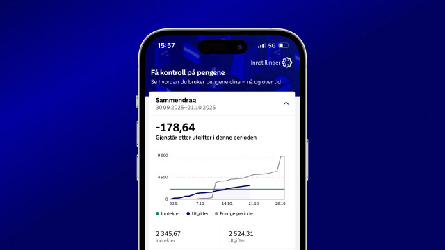 Mobilbank skjermbilde innsikt