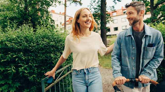 A young couple small